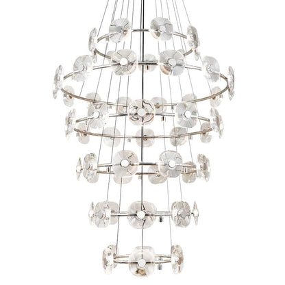 Golden Lighting Celestia 87 Light 57" Wide LED Crystal Ring Chandelier