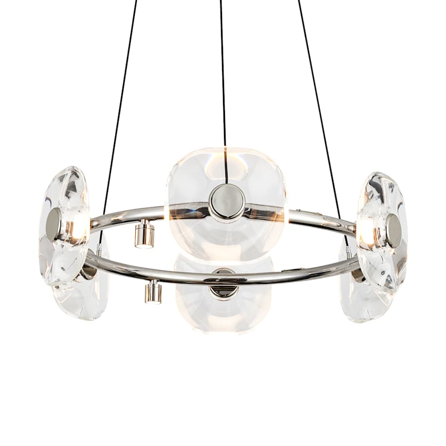 Golden Lighting Celestia 9 Light 24" Wide LED Crystal Ring Chandelier
