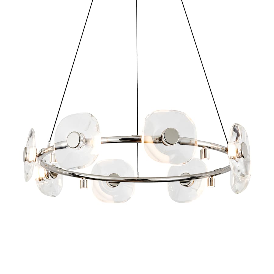 Golden Lighting Celestia 12 Light 32" Wide LED Crystal Ring Chandelier