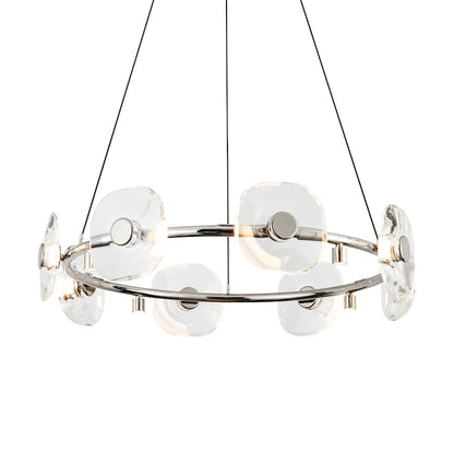 Golden Lighting Celestia 12 Light 32" Wide LED Crystal Ring Chandelier