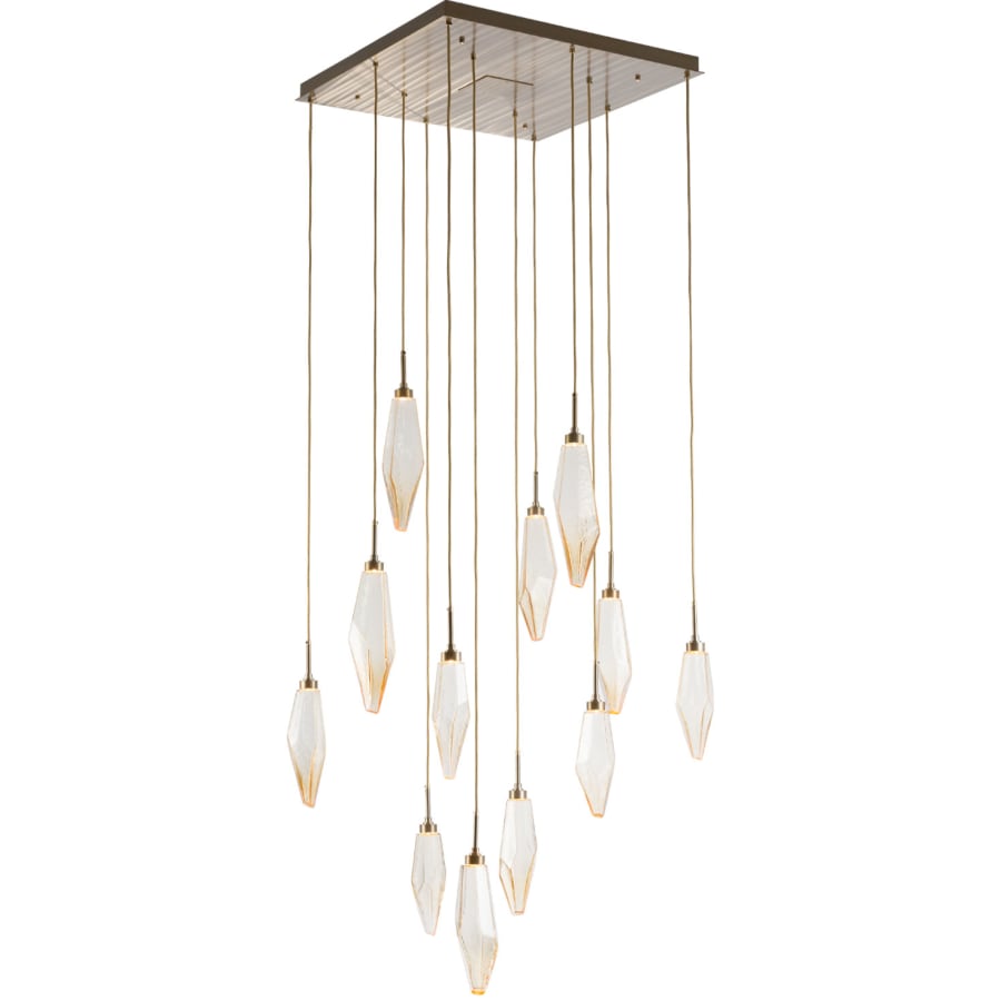 Hammerton Studio Rock Crystal 32" Wide 12 Light Hand Blown Glass Linear LED Pendant