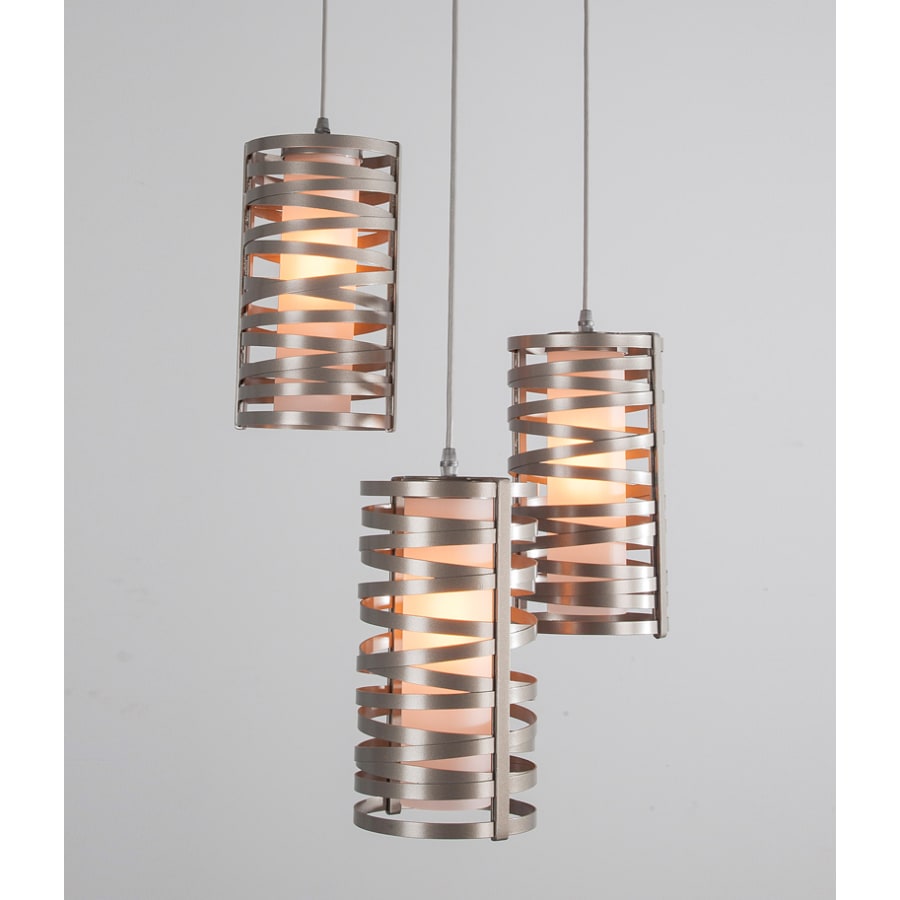 Hammerton Studio Tempest 3 Light 18" Wide LED Full Sized Multi Light Pendant - with Frosted Glass Inner and Finished to Match Metal Outer Shades