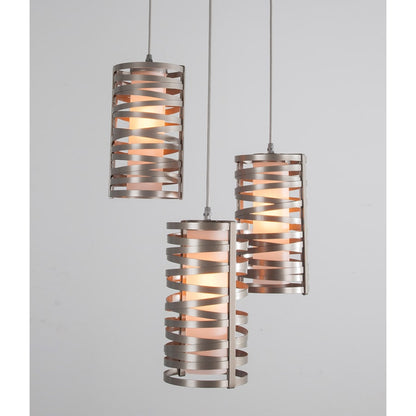 Hammerton Studio Tempest 3 Light 18" Wide LED Full Sized Multi Light Pendant - with Frosted Glass Inner and Finished to Match Metal Outer Shades