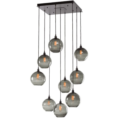 Hammerton Studio Terra 31" Wide Artisan Crafted Optic Glass 9 Light Pendant