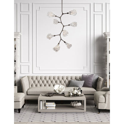 Hammerton Studio Blossom 32" Wide 8 Light LED Abstract Chandelier with Clear Blossom Blown Glass Shades