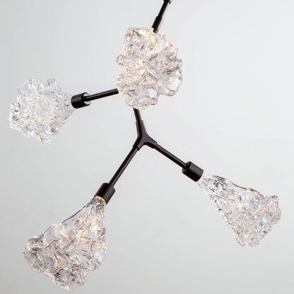 Hammerton Studio Blossom 32" Wide 8 Light LED Abstract Chandelier with Clear Blossom Blown Glass Shades