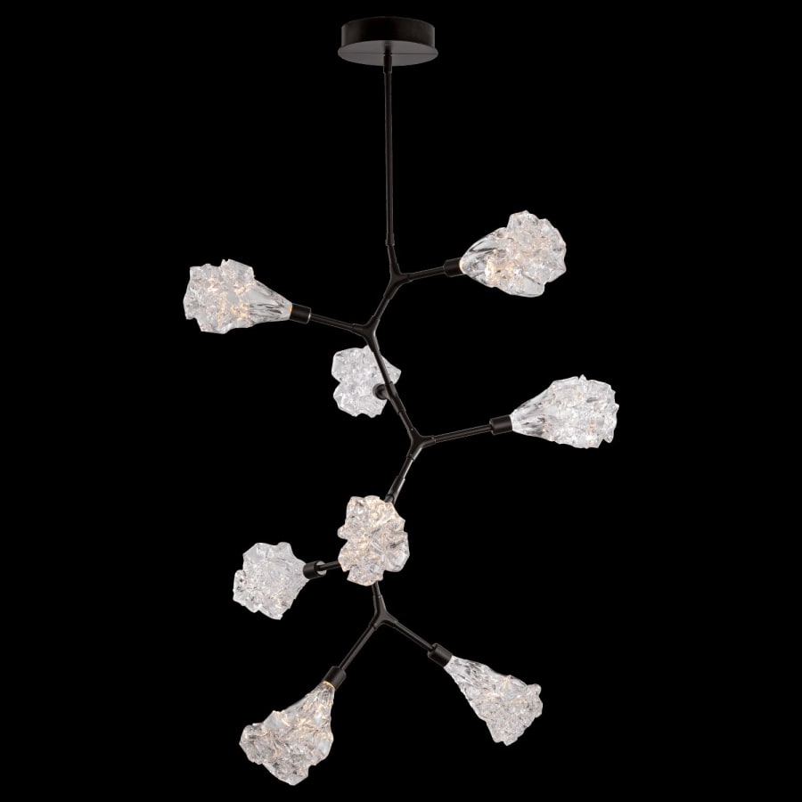 Hammerton Studio Blossom 32" Wide 8 Light LED Abstract Chandelier with Clear Blossom Blown Glass Shades