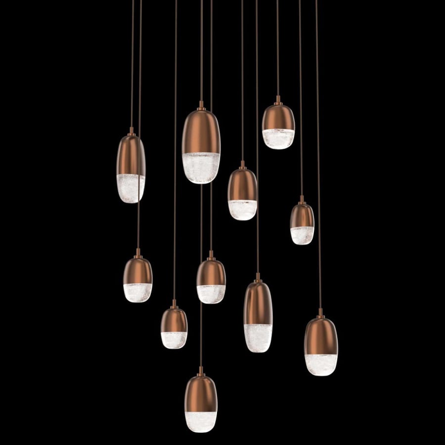 Hammerton Studio Pebble 11 Light 33" Wide LED Abstract Multi Light Pendant - 2700K