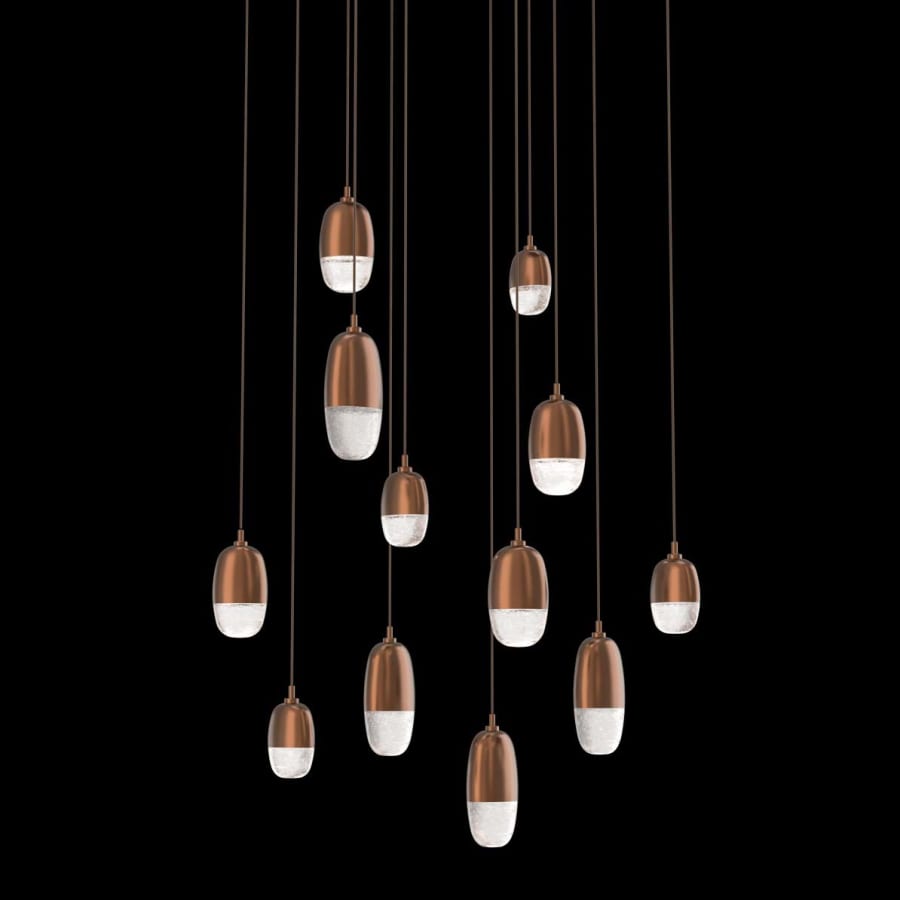 Hammerton Studio Pebble 12 Light 33" Wide LED Abstract Multi Light Pendant - 3000K