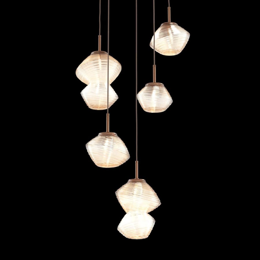Hammerton Studio Mesa 5 Light 23" Wide LED Abstract Multi Light Pendant - 3000K