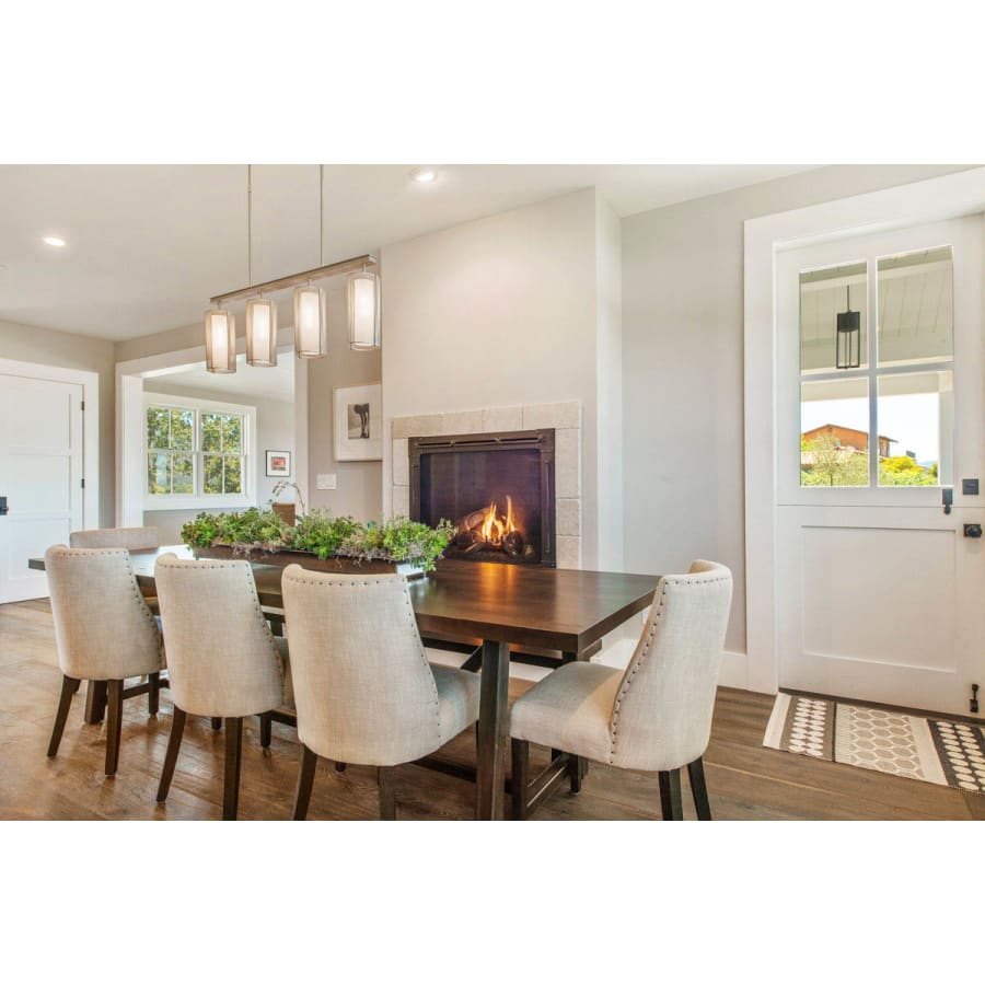 Hammerton Studio Uptown Mesh 4 Light 43" Wide Chandelier - Medium (E26) with Frosted Glass Inner and Finished to Match Metal Outer Shades