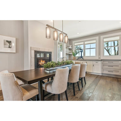 Hammerton Studio Uptown Mesh 4 Light 43" Wide Chandelier - Medium (E26) with Frosted Glass Inner and Finished to Match Metal Outer Shades