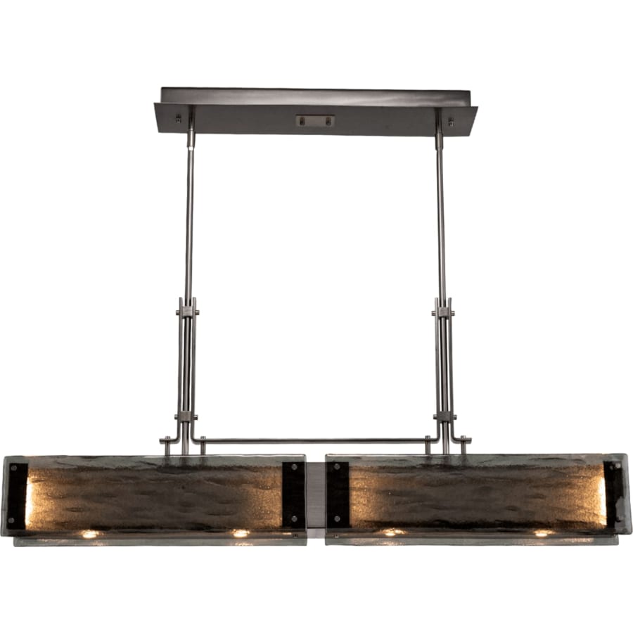Hammerton Studio Urban Loft 44" Wide Artisan Crafted Linear LED Chandelier with Hand Textured Glass