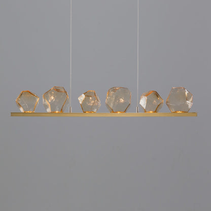 Hammerton Studio Gem 44" Wide 10 Light Hand Blown Glass LED Linear Suspension