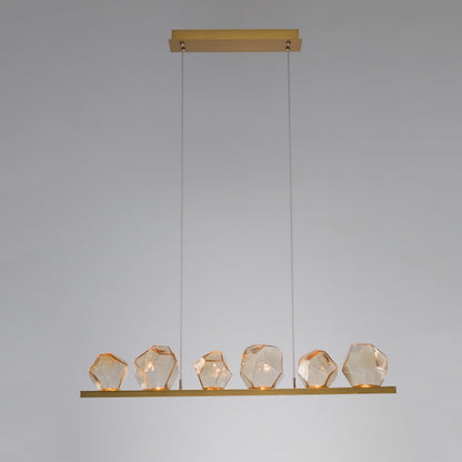 Hammerton Studio Gem 44" Wide 10 Light Hand Blown Glass LED Linear Suspension