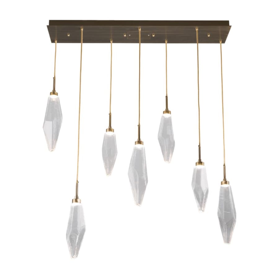 Hammerton Studio Rock Crystal 44" Wide 7 Light Hand Blown Glass Linear LED Pendant