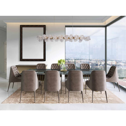 Hammerton Studio Blossom 60" Wide LED Linear Chandelier with Clear Blossom Blown Glass Shades