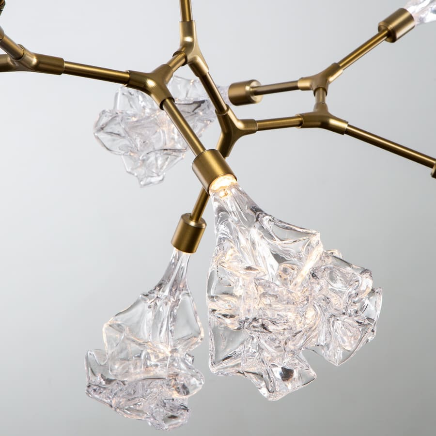Hammerton Studio Blossom 36" Wide LED Abstract Chandelier with Clear Blossom Blown Glass Shades