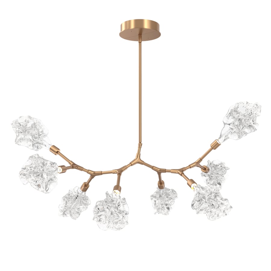 Hammerton Studio Blossom 49" Wide LED Abstract Chandelier with Clear Blossom Blown Glass Shades