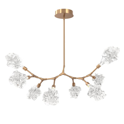Hammerton Studio Blossom 49" Wide LED Abstract Chandelier with Clear Blossom Blown Glass Shades