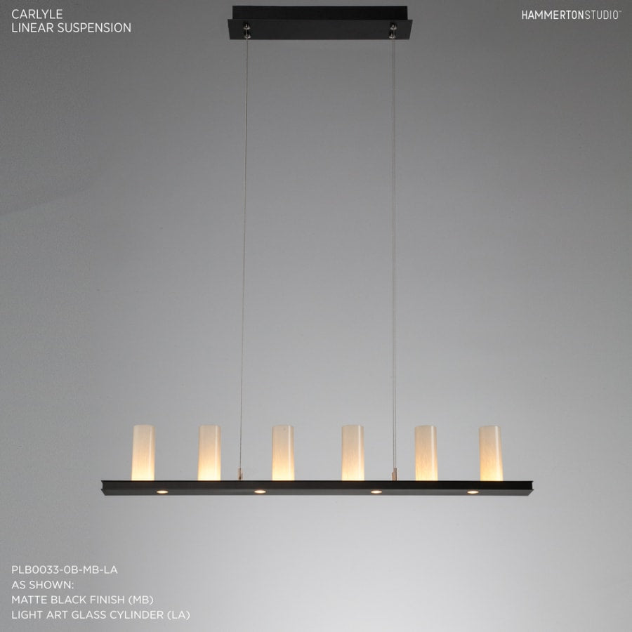 Hammerton Studio Carlyle 44" Wide Artisan Crafted 10 Light LED Linear Chandelier