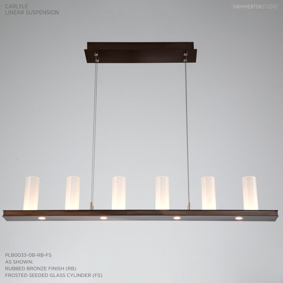 Hammerton Studio Carlyle 44" Wide Artisan Crafted 10 Light LED Linear Chandelier
