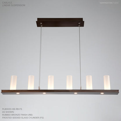 Hammerton Studio Carlyle 44" Wide Artisan Crafted 10 Light LED Linear Chandelier