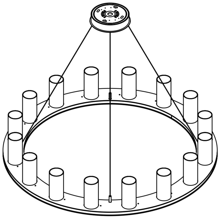 Hammerton Studio Carlyle 45" Wide Artisan Crafted 20 Light LED Candle Style Chandelier