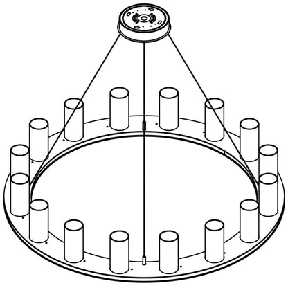 Hammerton Studio Carlyle 45" Wide Artisan Crafted 20 Light LED Candle Style Chandelier