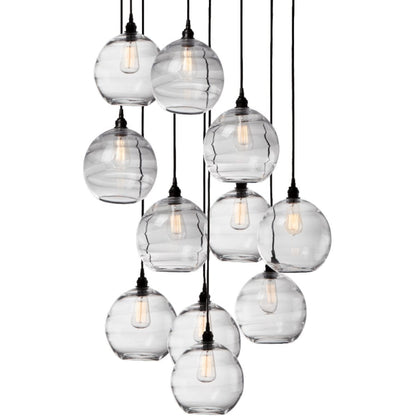 Hammerton Studio Terra 37" Wide Artisan Crafted Optic Glass 11 Light Pendant
