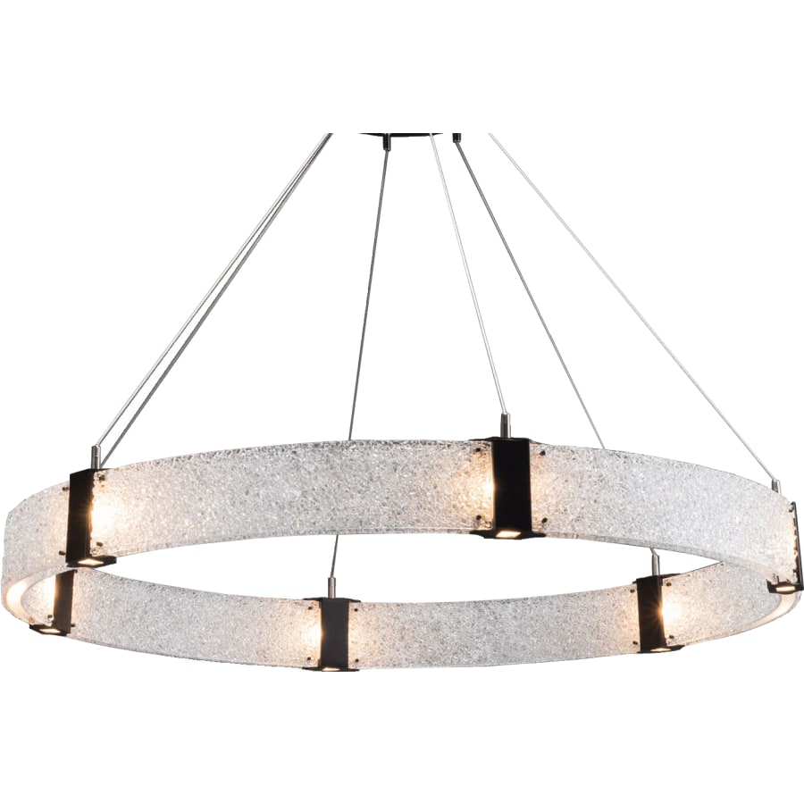 Hammerton Studio Parallel 48" Wide Artisan Crafted LED Chandelier with Hand Textured Glass