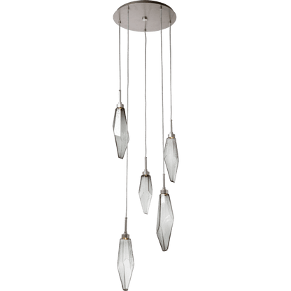 Hammerton Studio Rock Crystal 18" Wide 5 Light Hand Blown Glass Linear LED Pendant