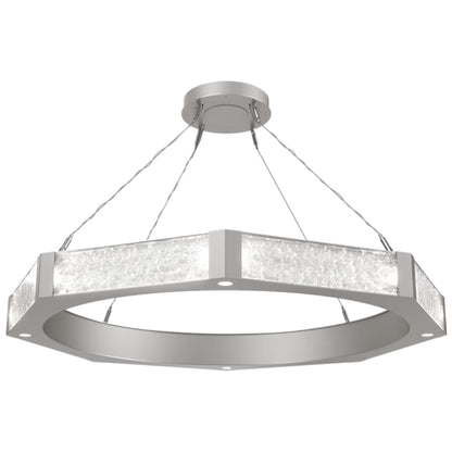 Hammerton Studio Glacier Single Light 48" Wide LED Ring Chandelier with Cast Glass Shades
