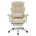 back view of high back office chair with structured design
