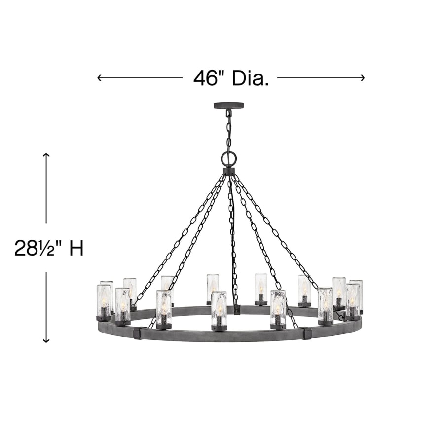 Hinkley Lighting Sawyer 15 Light 46" Wide Open Air Outdoor Chandelier with LED Bulbs Included