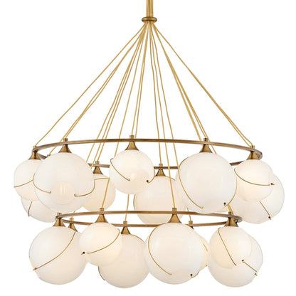 Hinkley Lighting Skye 18 Light 53" Wide Chandelier with Glass Shades
