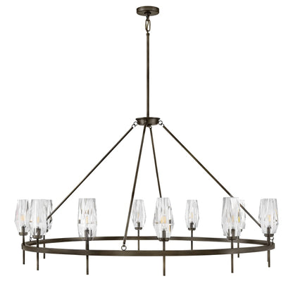 Hinkley Lighting Ana 12 Light 58" Wide Crystal Ring Chandelier