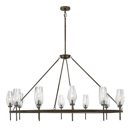 Hinkley Lighting Ana 12 Light 58" Wide Crystal Ring Chandelier