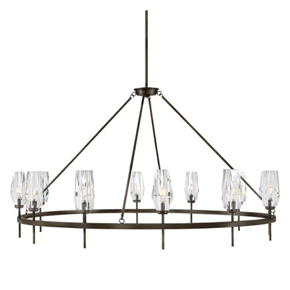 Hinkley Lighting Ana 12 Light 58" Wide Crystal Ring Chandelier