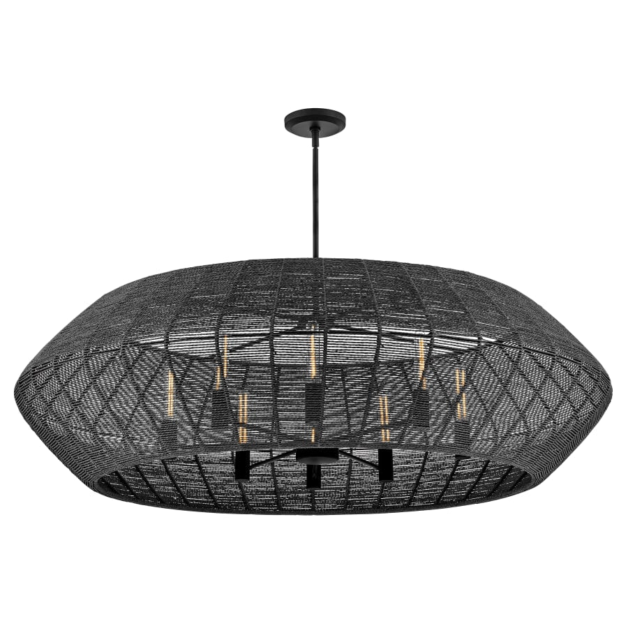 Hinkley Lighting Luca 8 Light 60" Wide Lisa McDennon Drum Chandelier with Woven Shade