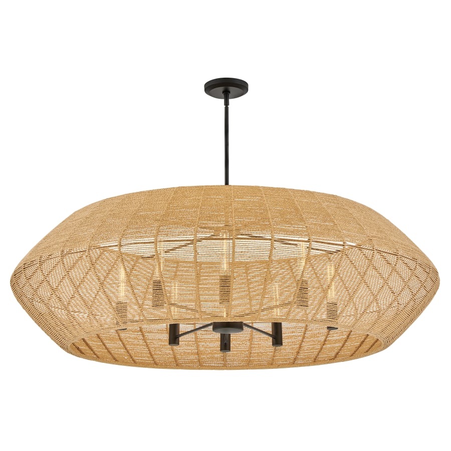Hinkley Lighting Luca 8 Light 60" Wide Lisa McDennon Drum Chandelier with Woven Shade