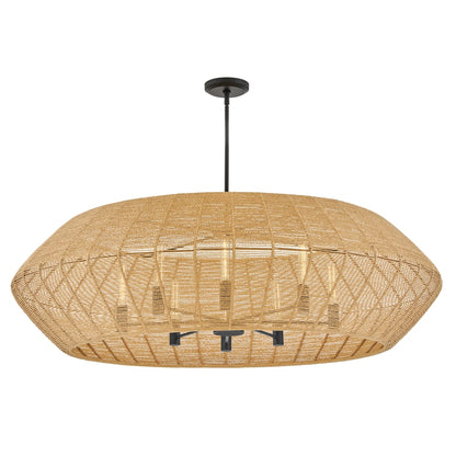 Hinkley Lighting Luca 8 Light 60" Wide Lisa McDennon Drum Chandelier with Woven Shade