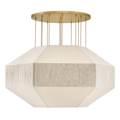 Hinkley Lighting Lyla 10 Light 51" Wide Drum Chandelier with Linen Shade