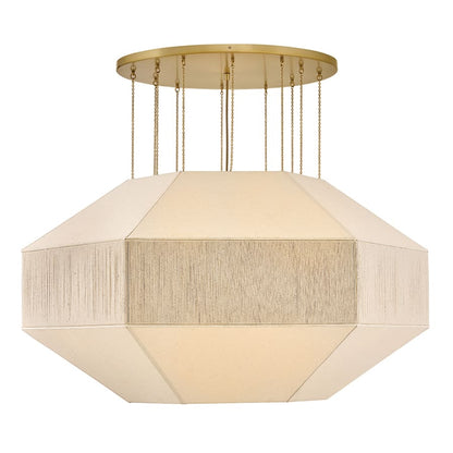 Hinkley Lighting Lyla 10 Light 51" Wide Drum Chandelier with Linen Shade