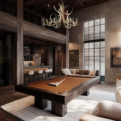 Hubbardton Forge Caribou 9 Light 50" Wide Antler Candle Style Chandelier