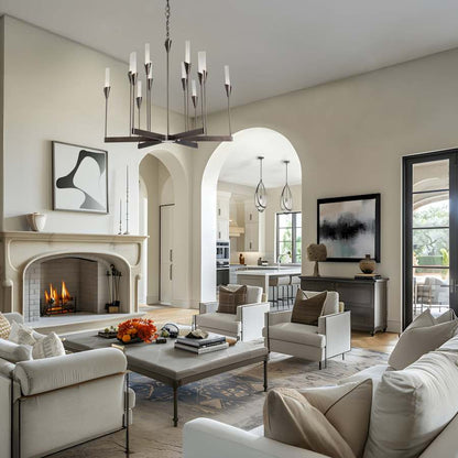Hubbardton Forge Lilium 12 Light 39" Wide Chandelier