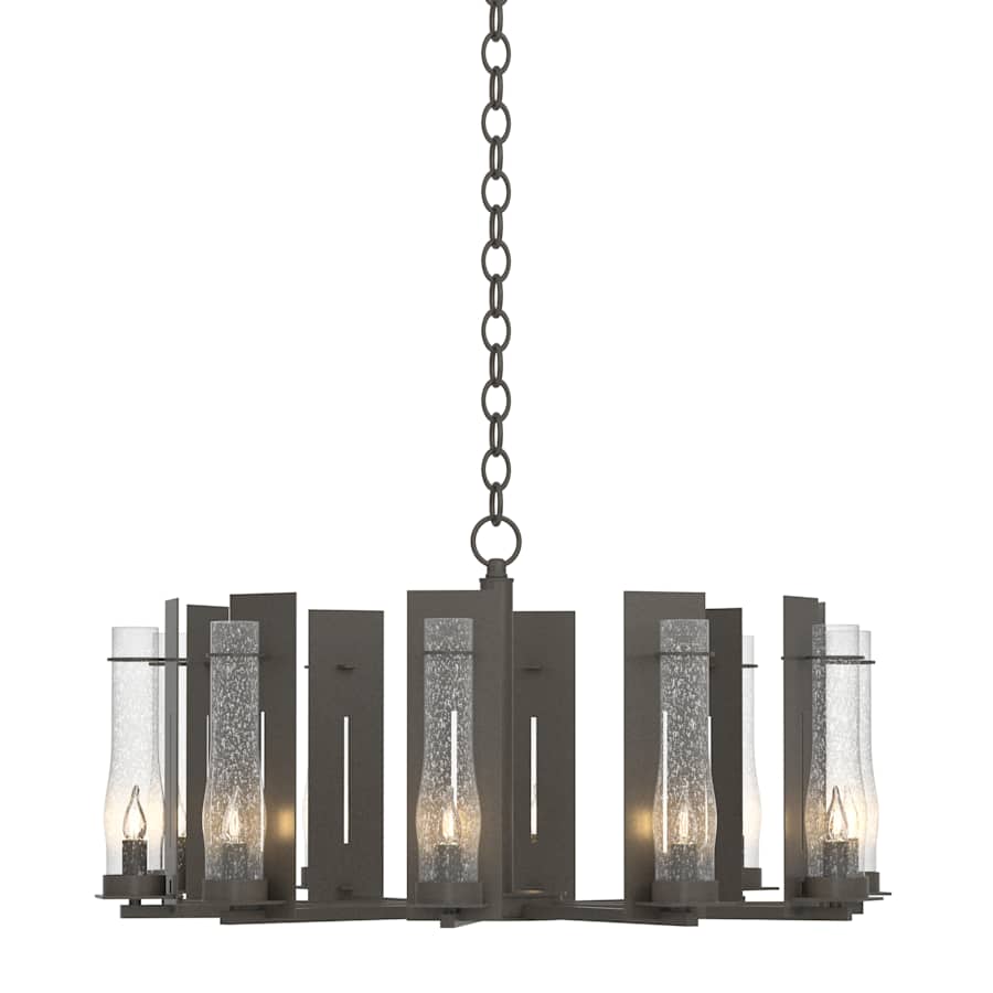 Hubbardton Forge New Town 10 Light 30" Wide Chandelier