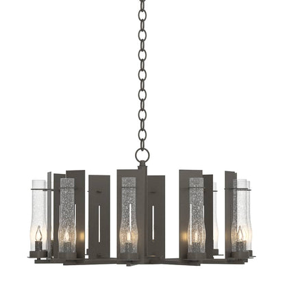 Hubbardton Forge New Town 10 Light 30" Wide Chandelier