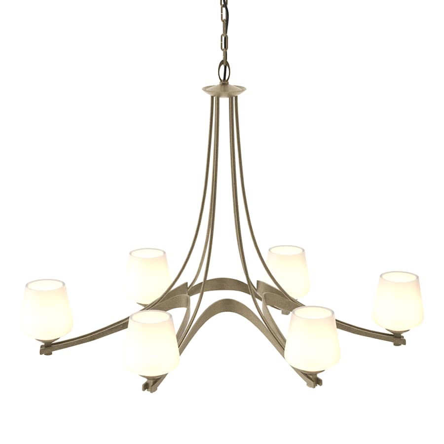 Hubbardton Forge Ribbon 6 Light 39" Wide Chandelier