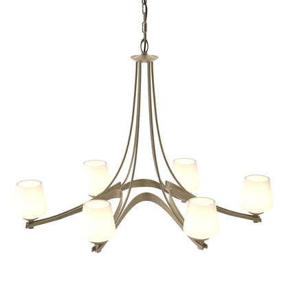 Hubbardton Forge Ribbon 6 Light 39" Wide Chandelier